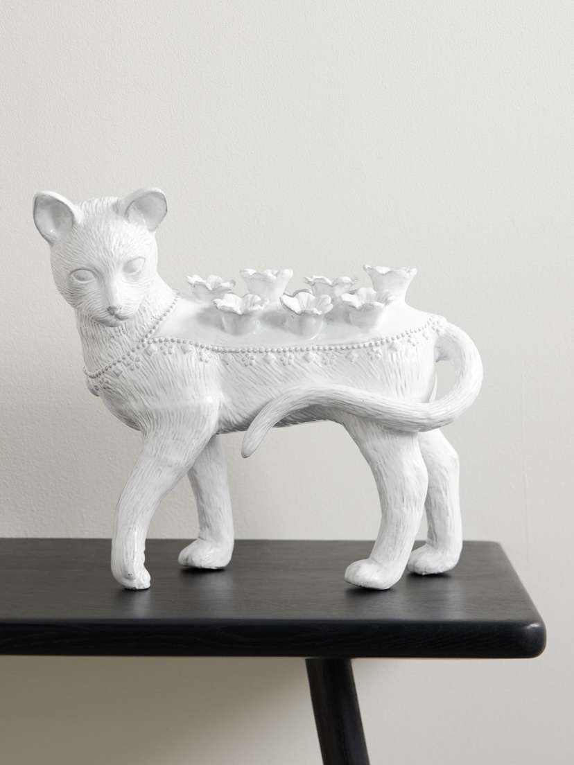 Astier De Villatte + Serena Carone Cat Ceramic Vase