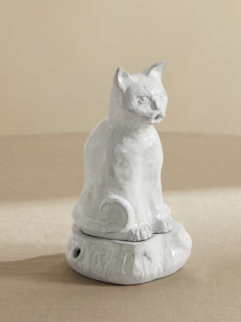 Astier De Villatte + Setsuko Cat Ceramic Incense Burner