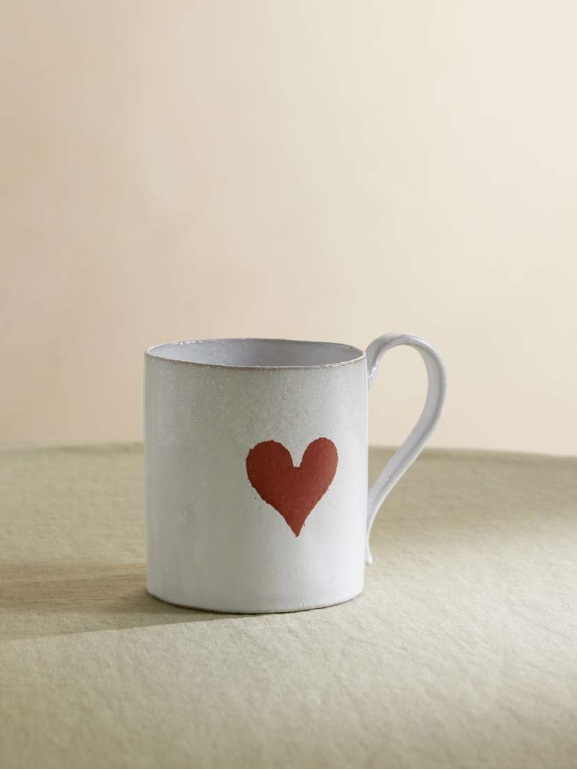 Astier De Villatte + John Derian Heart Glazed Ceramic Mug