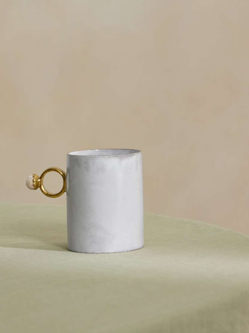 Astier De Villatte + Serena Carone Pearl Ceramic Cup