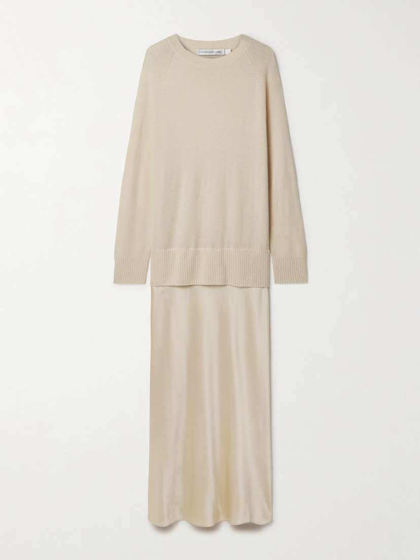 Christopher Esber Monument Cashmere And Silk-satin Maxi Dress