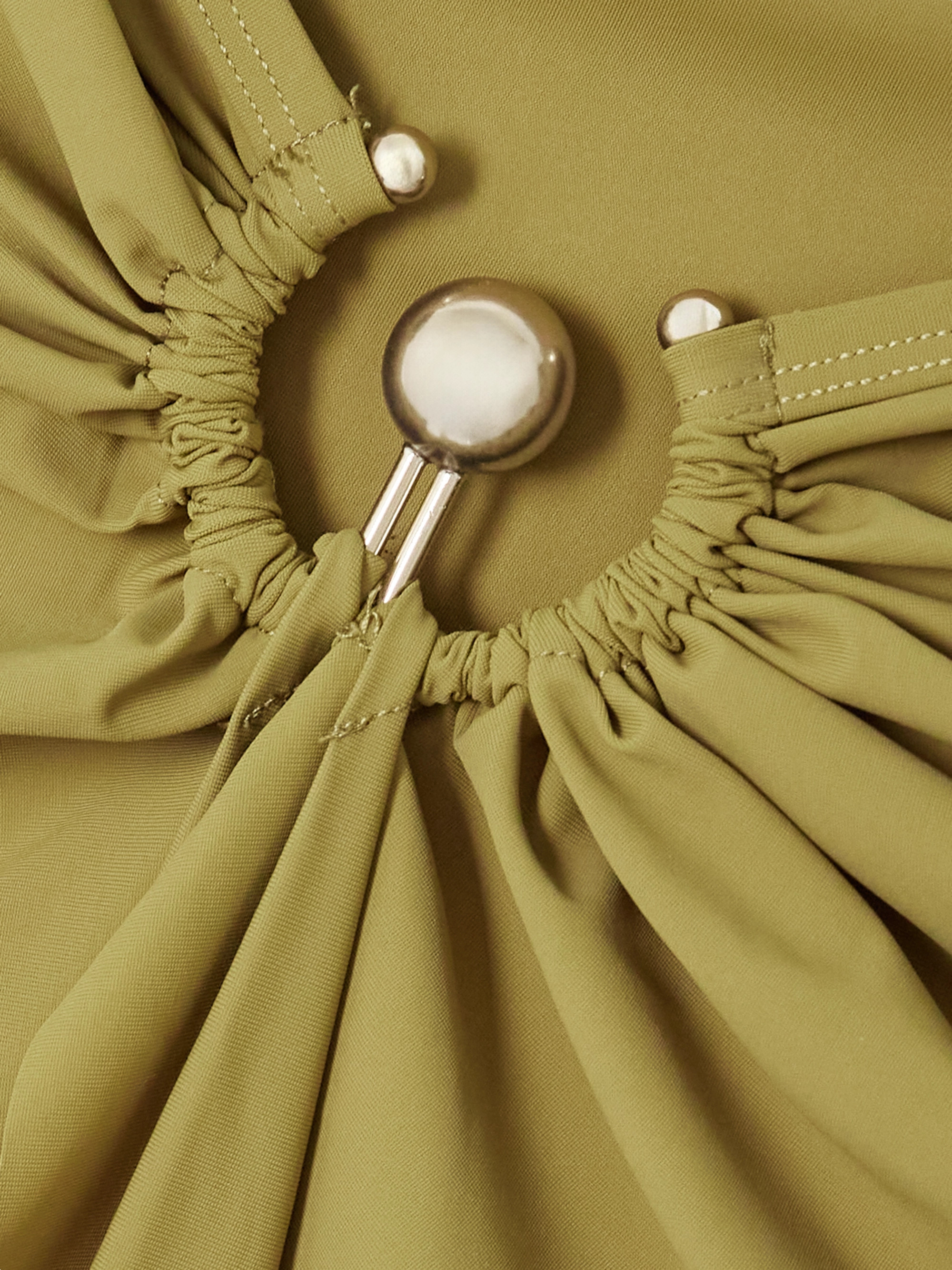 Christopher Esber Orbit embellished ruched stretch-jersey maxi skirt thumbnail