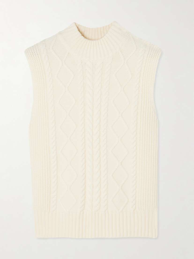 Varley Joilette Cable-knit Sweater Vest