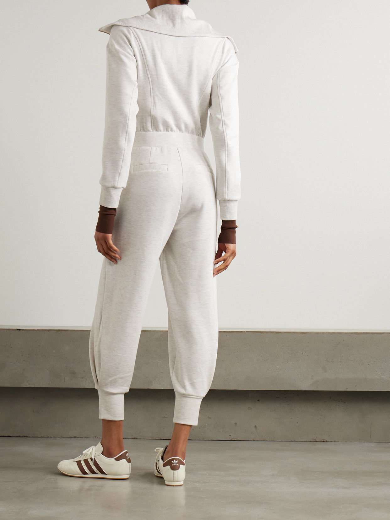 Varley Lydia Cropped Doublesoft® Jumpsuit In Ivory