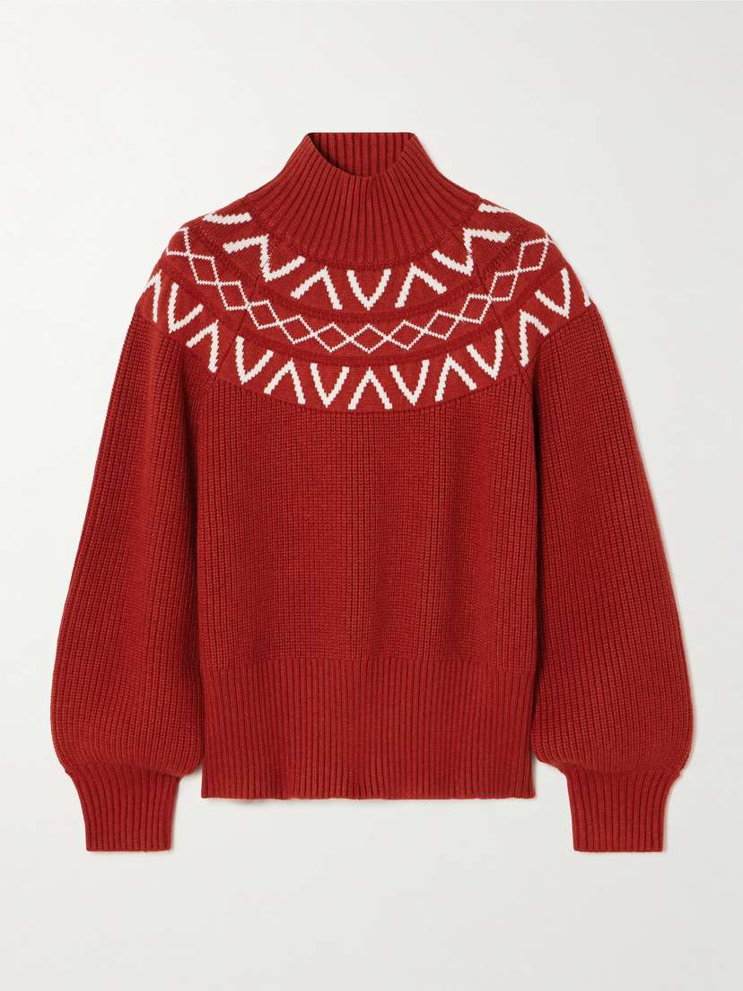 Varley Marcie Intarsia-knit Sweater