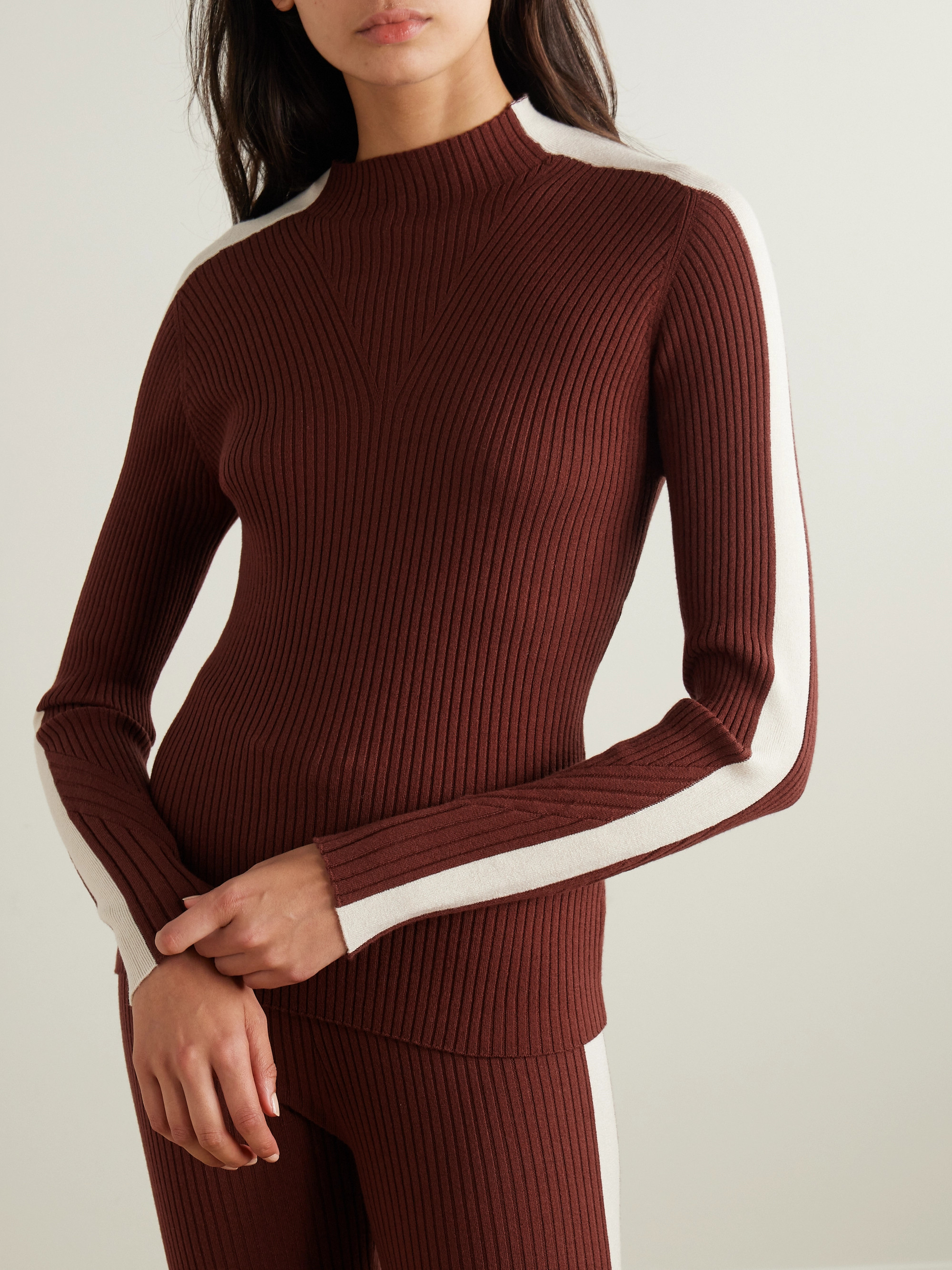 Varley Wilshire ribbed-knit sweater