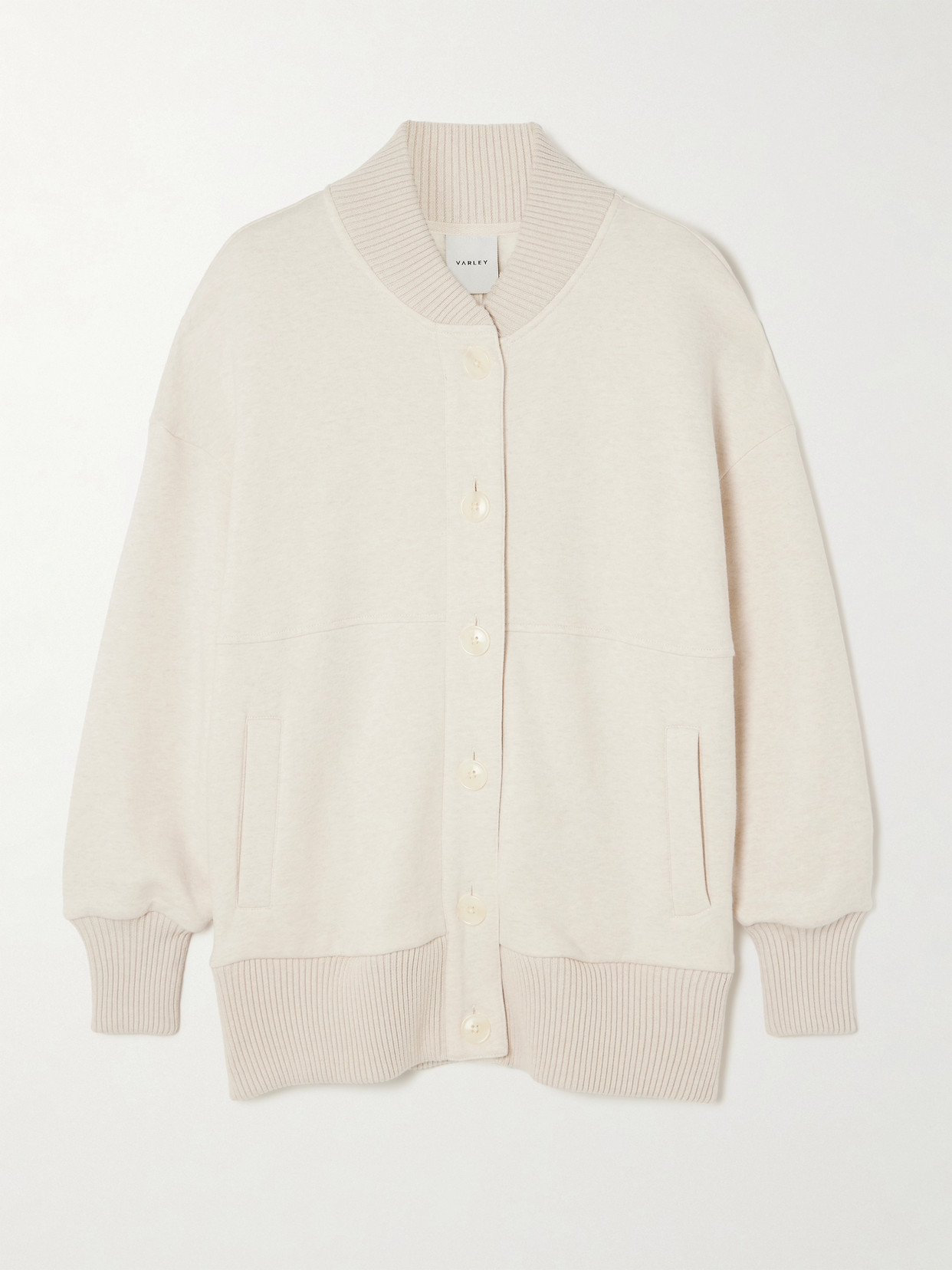 Varley Sawyer Cotton-blend Jacket In Cream