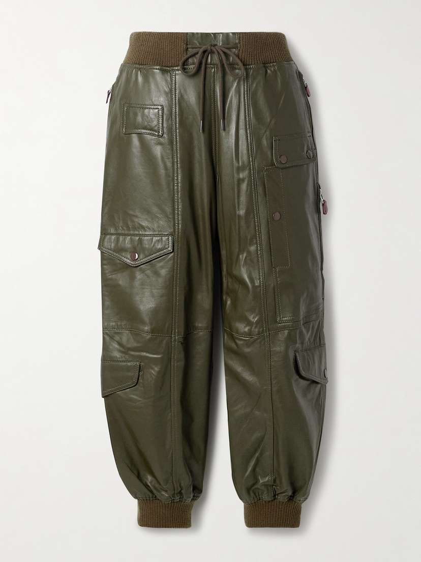 R13 Leather Tapered Pants