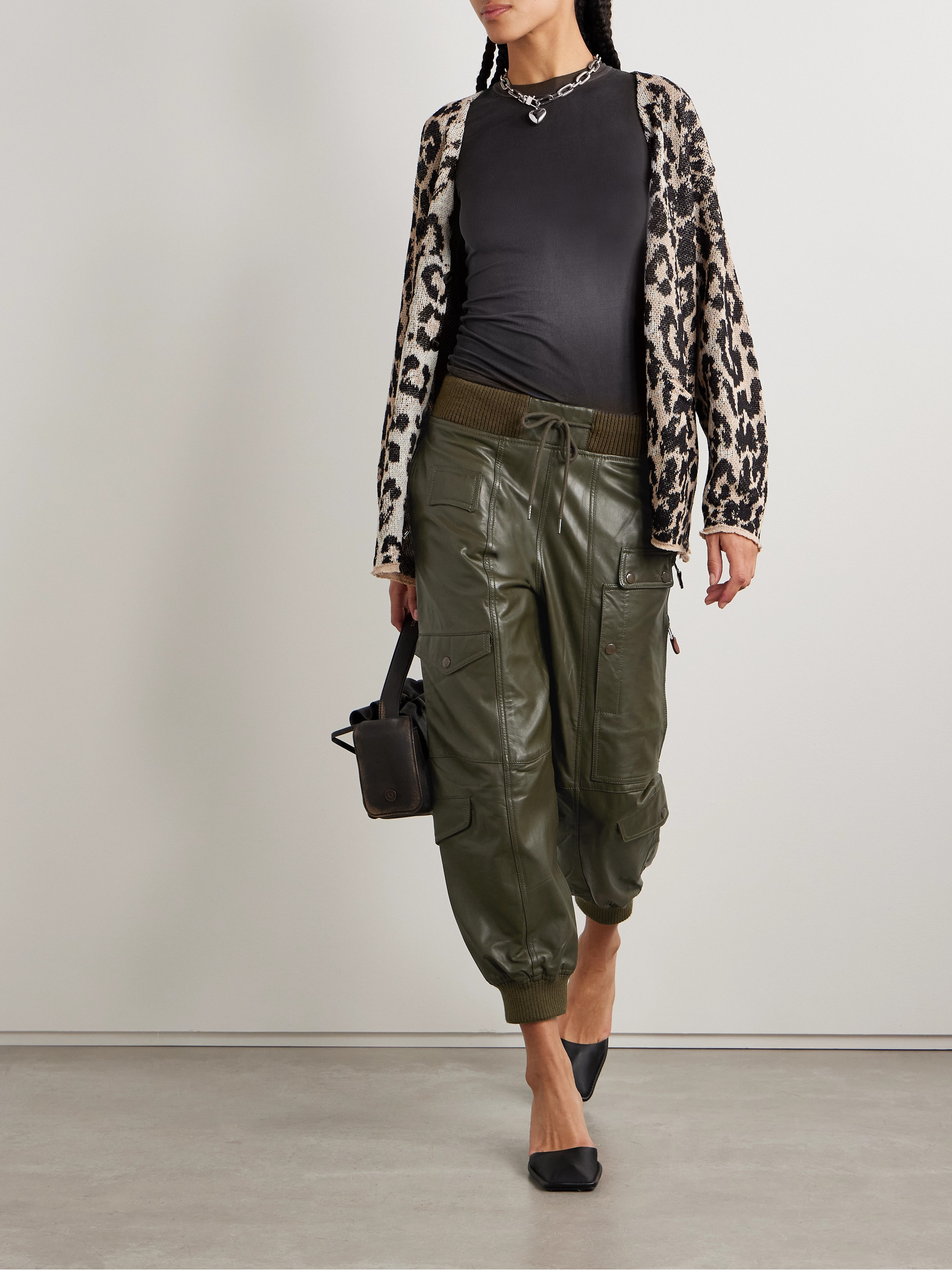 R13 - Leather tapered pants | Plush