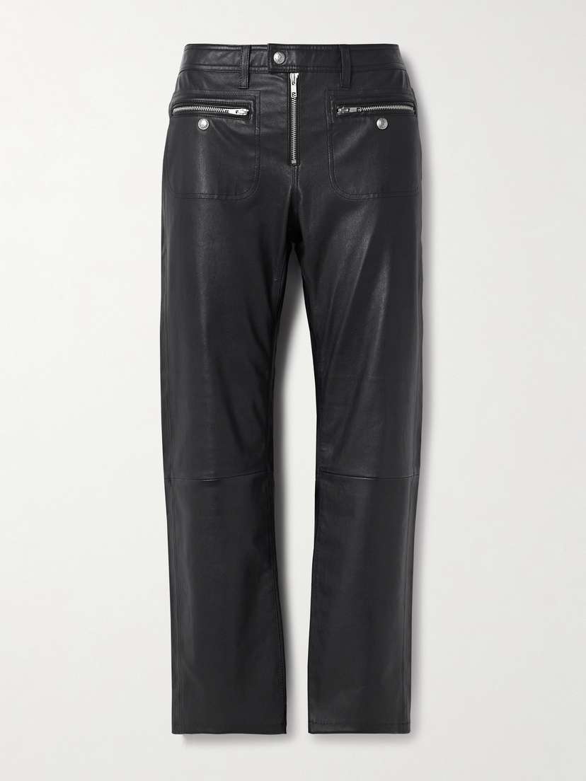 R13 Boy Low-rise Straight-leg Leather Pants