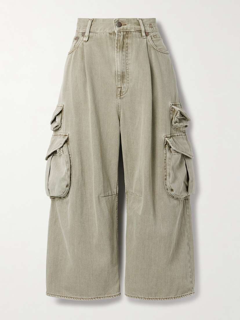 R13 Cropped Cargo Jeans
