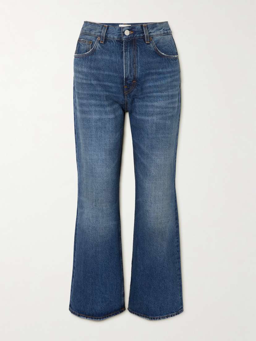 Haikure Korea Distressed High-rise Wide-leg Jeans