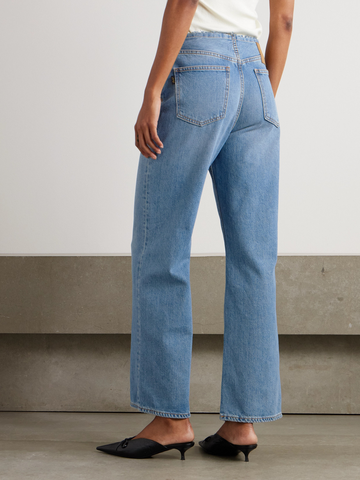Korea Wb Distressed Boyfriend Jeans