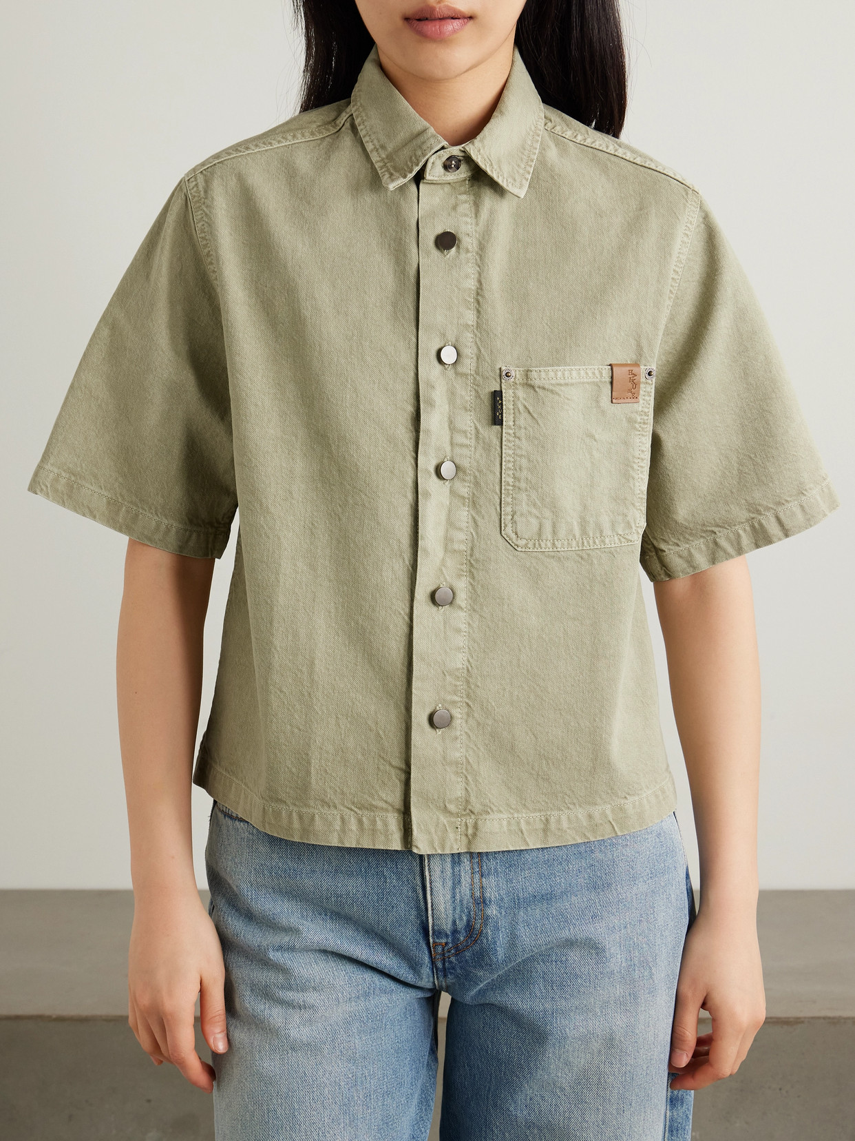 HAIKURE OLIVE DENIM SHIRT