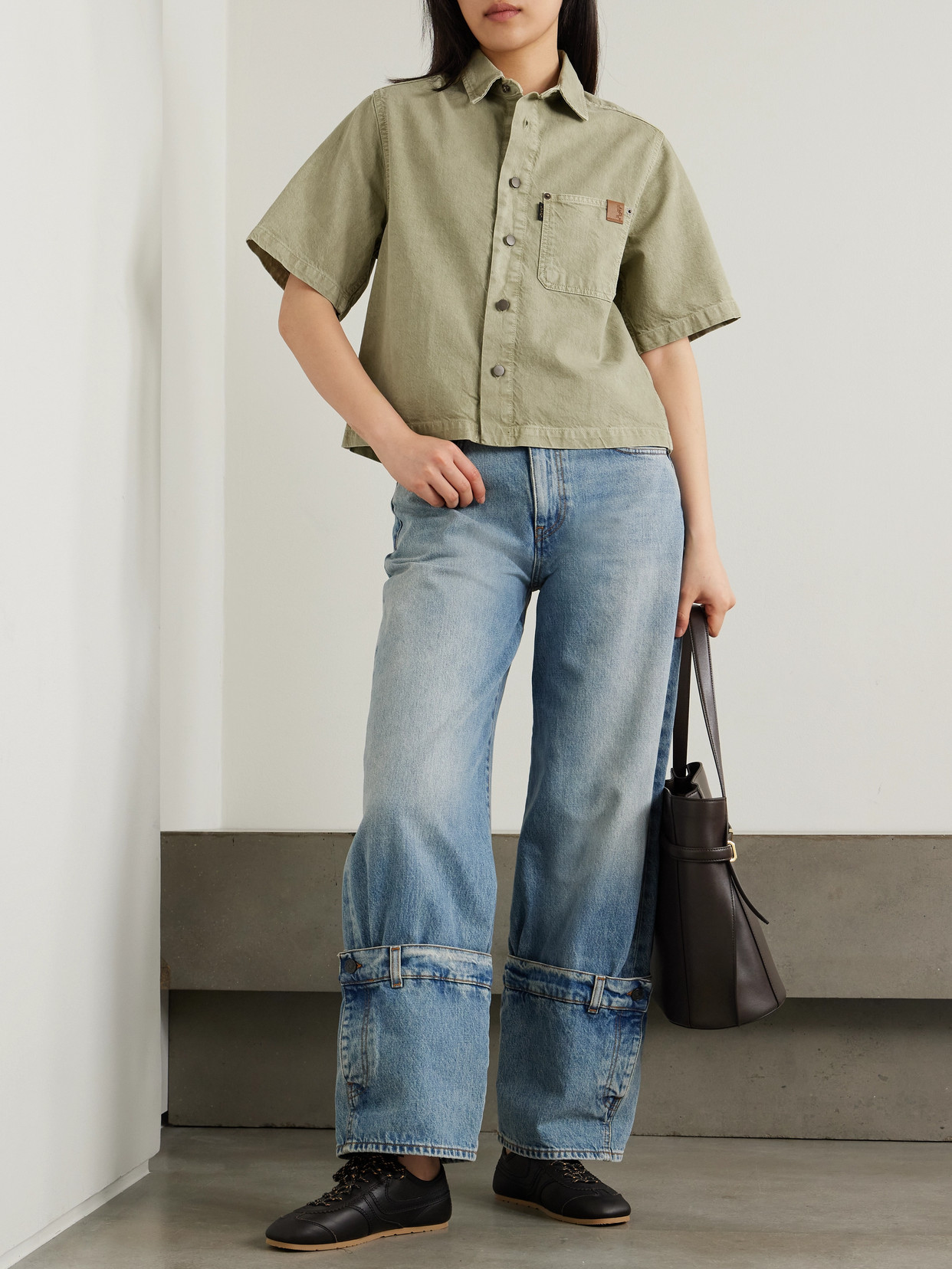 HAIKURE OLIVE DENIM SHIRT