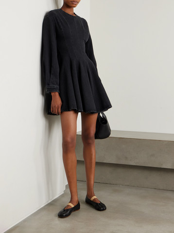 Haikure Delilah paneled denim mini dress