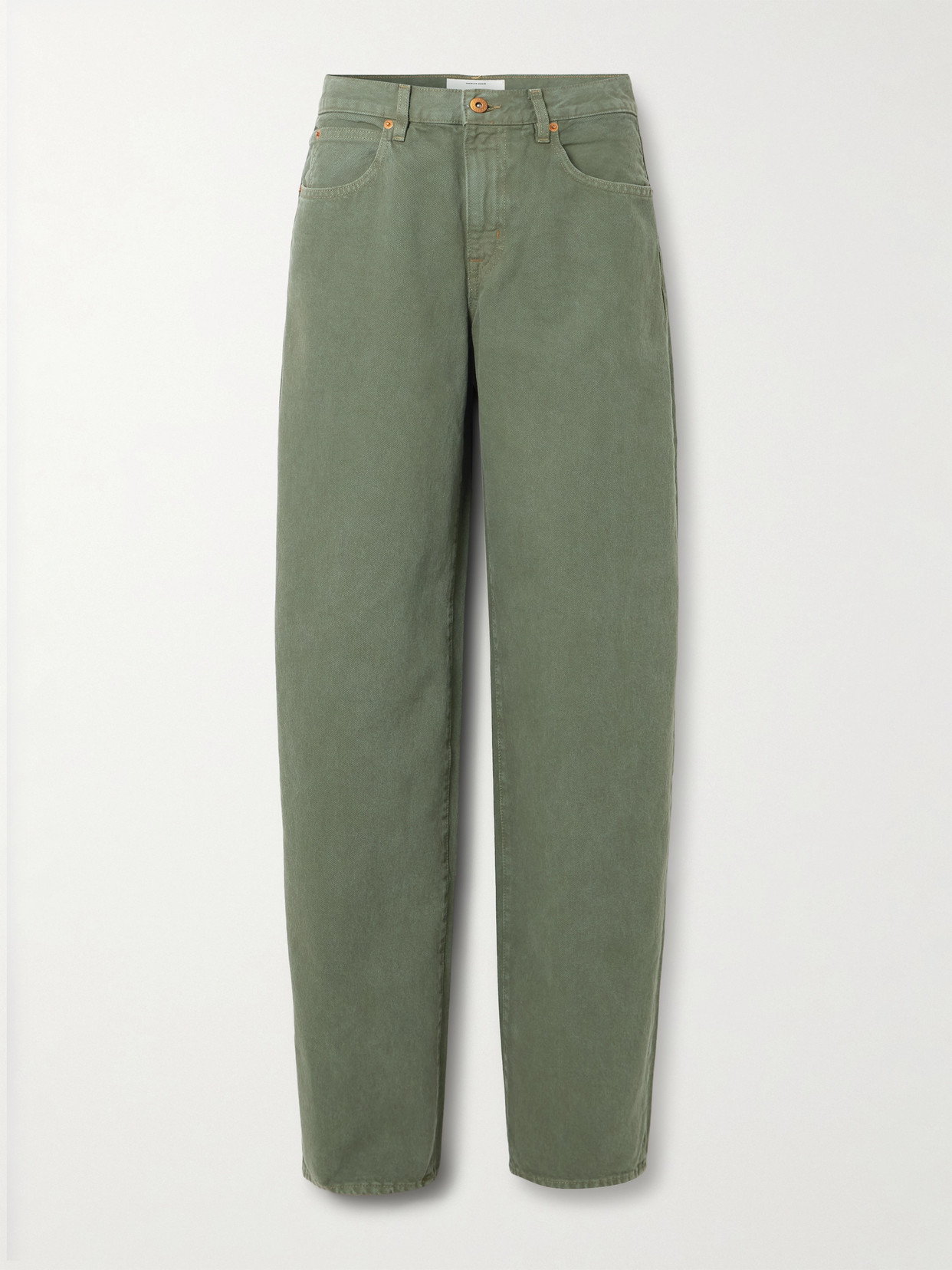 SLVRLAKE - Tess Long High-rise Wide-leg Jeans - Green