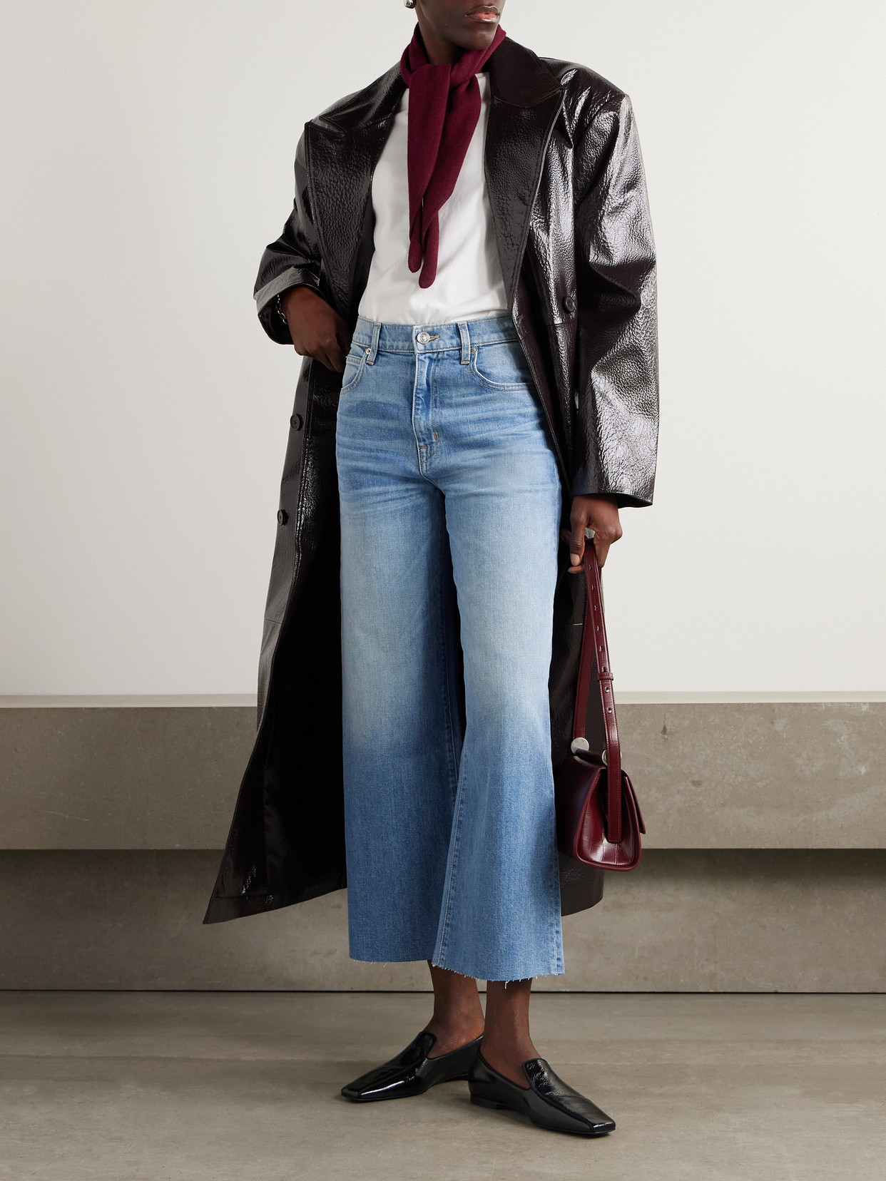 Grace Cropped High-Rise Wide- Leg