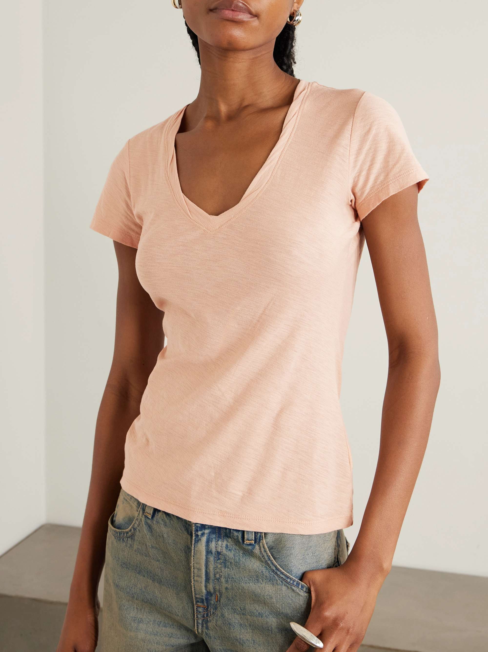 JAMES PERSE Casual slub cotton-jersey T-shirt