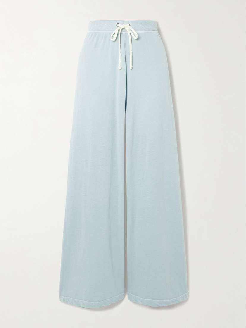 James Perse Cotton-terry Wide-leg Track Pants