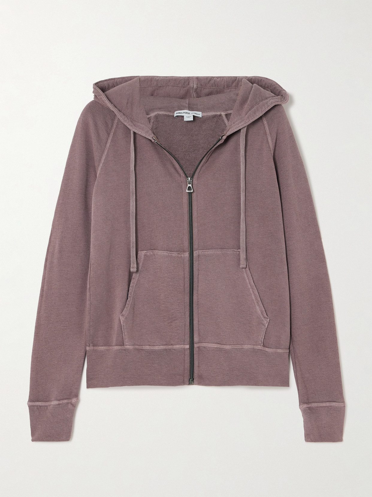 James Perse French Cotton-terry Hoodie In Purple