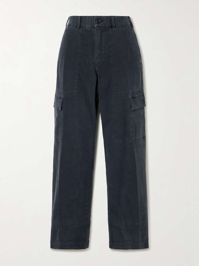 James Perse Herringbone Cotton-blend Cargo Pants