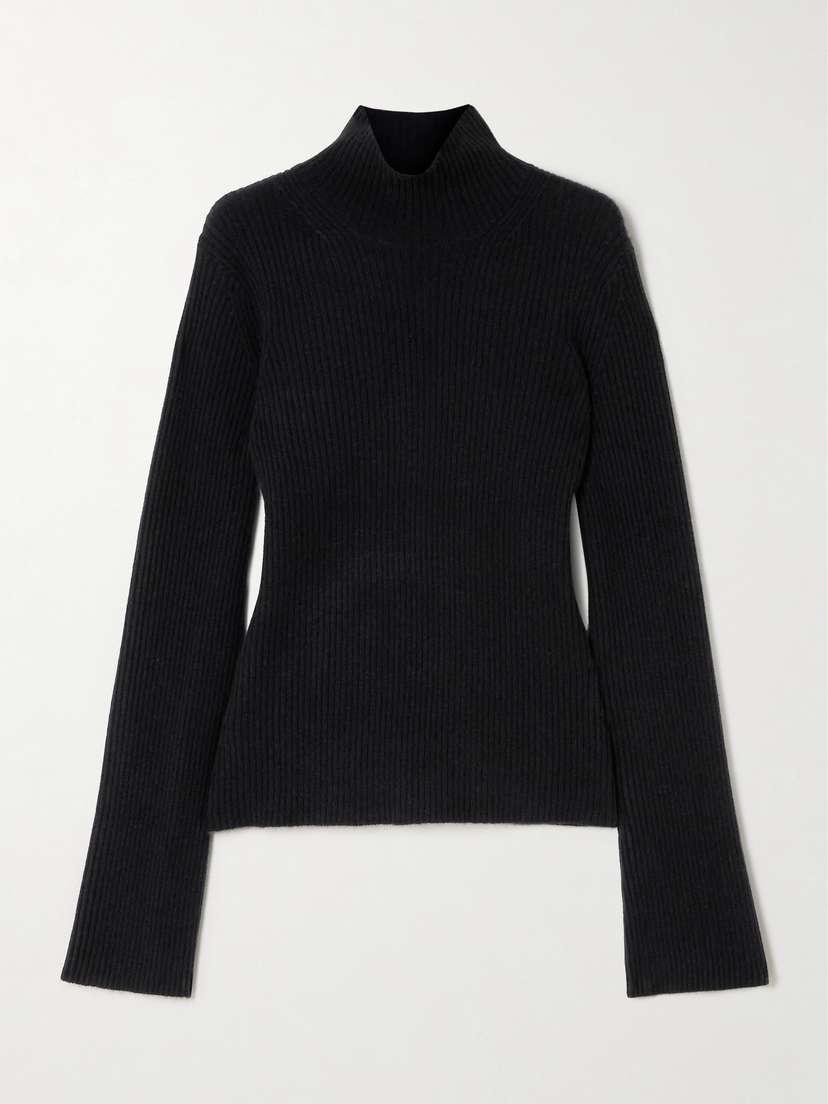 James Perse Ribbed Recycled-cashmere Turtleneck Sweater