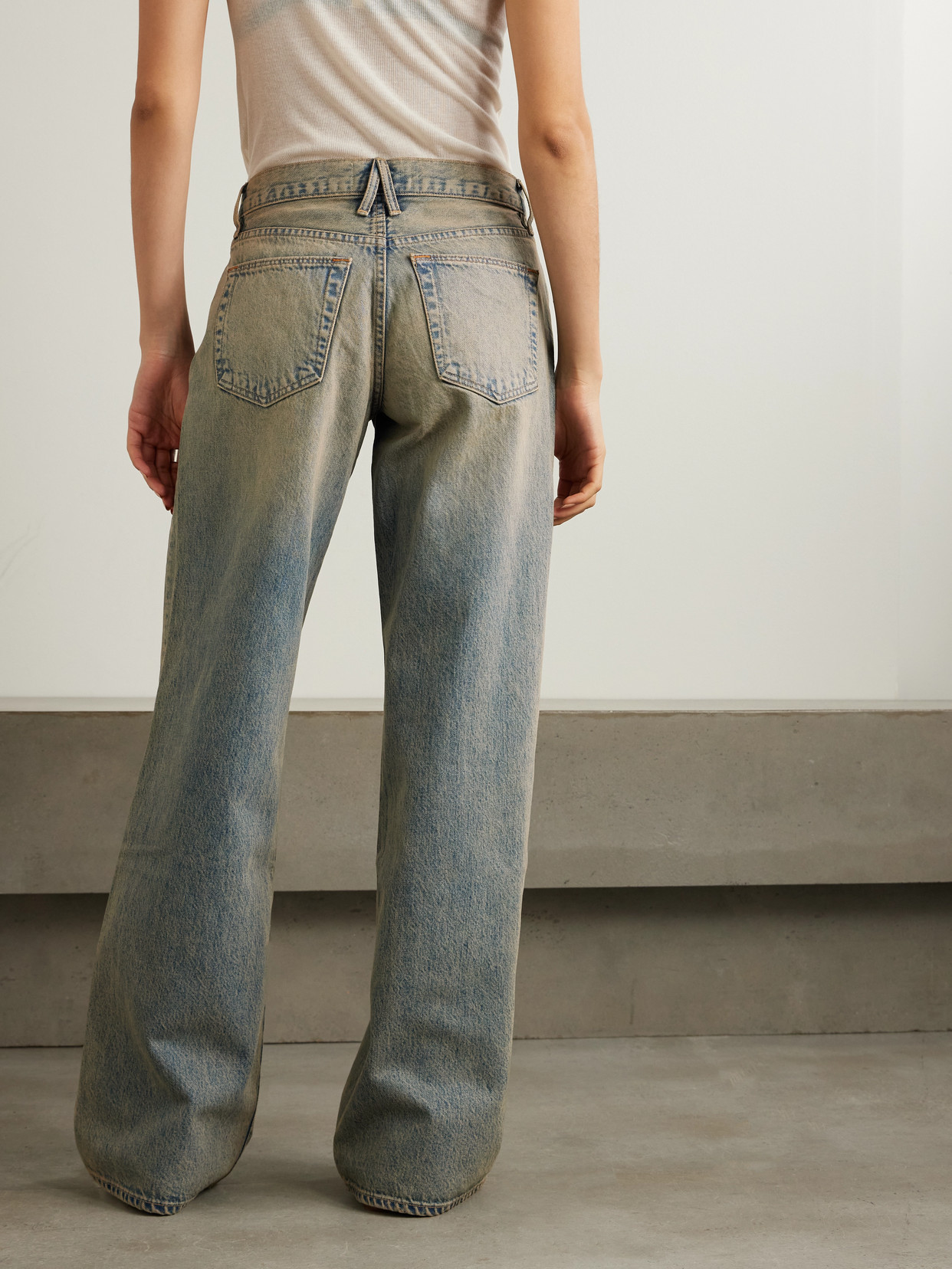 Slvrlake Womens Mica Wide-leg Denim Jeans Indigo Rust In Blue
