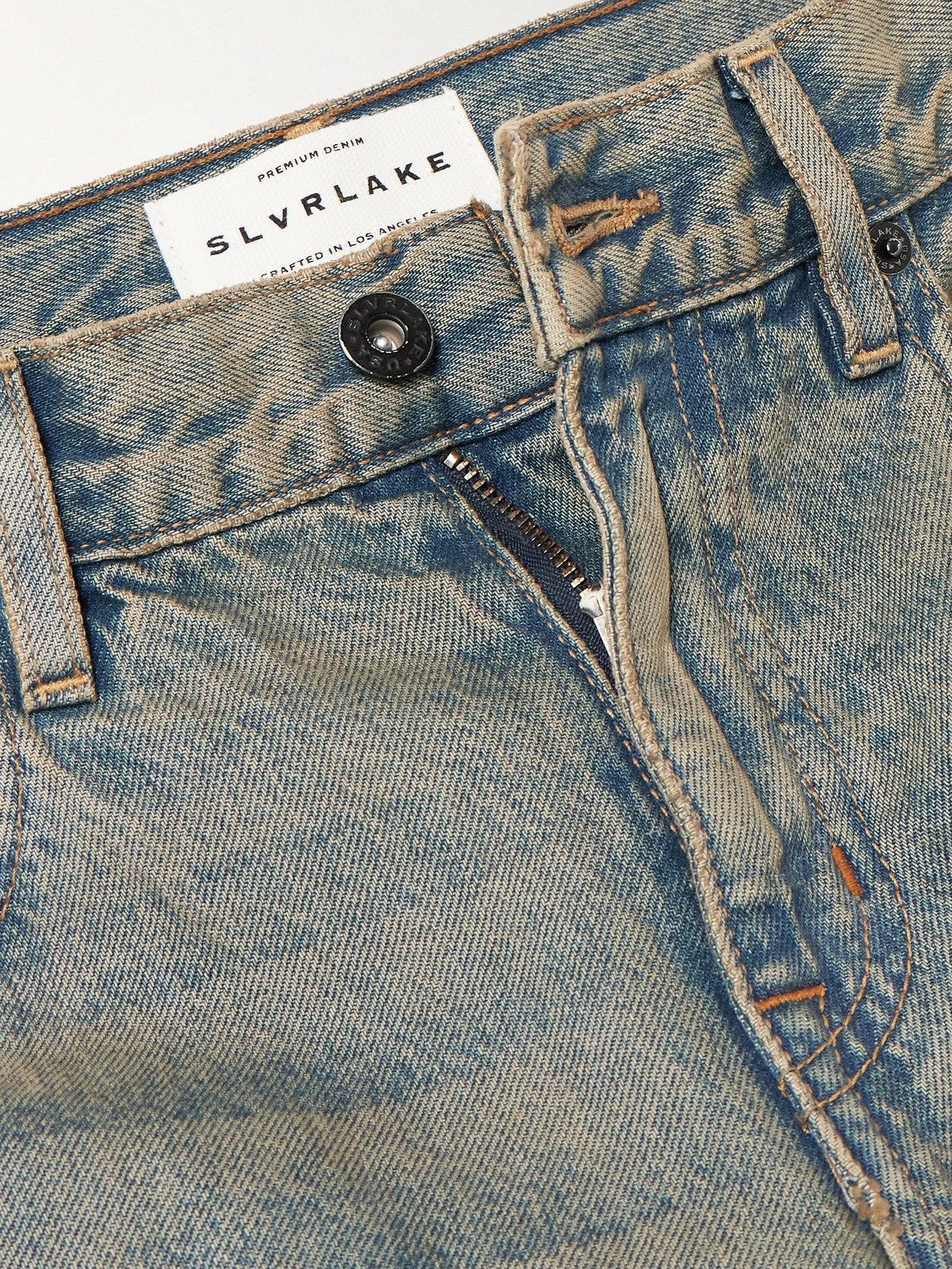 Slvrlake Womens Mica Wide-leg Denim Jeans Indigo Rust In Blue