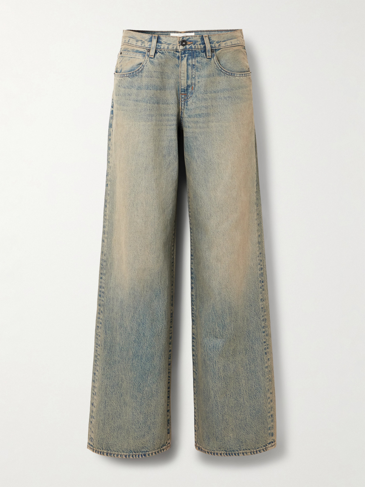 Shop Slvrlake Mica Low-rise Wide-leg Jeans In Blue