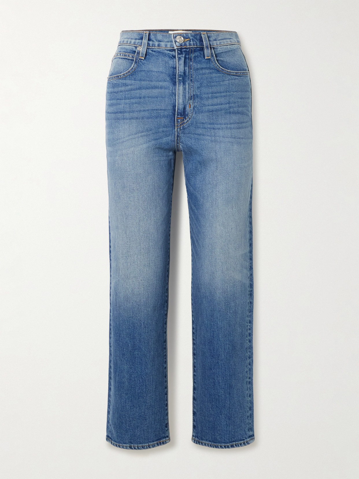 Slvrlake London Crop High-rise Straight-leg Jeans In Blue