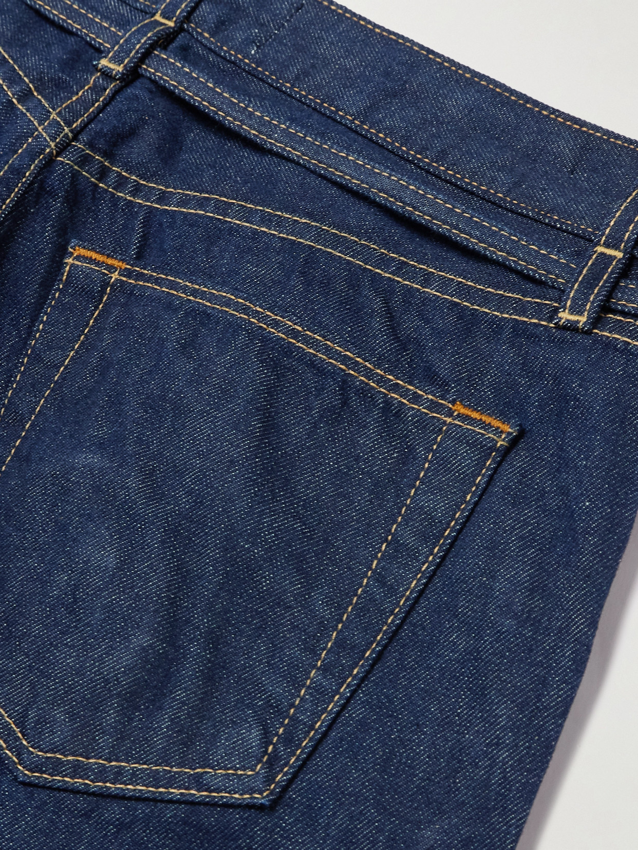 Slvrlake Mica Bow-detailed Topstitched High-rise Jeans In Blue