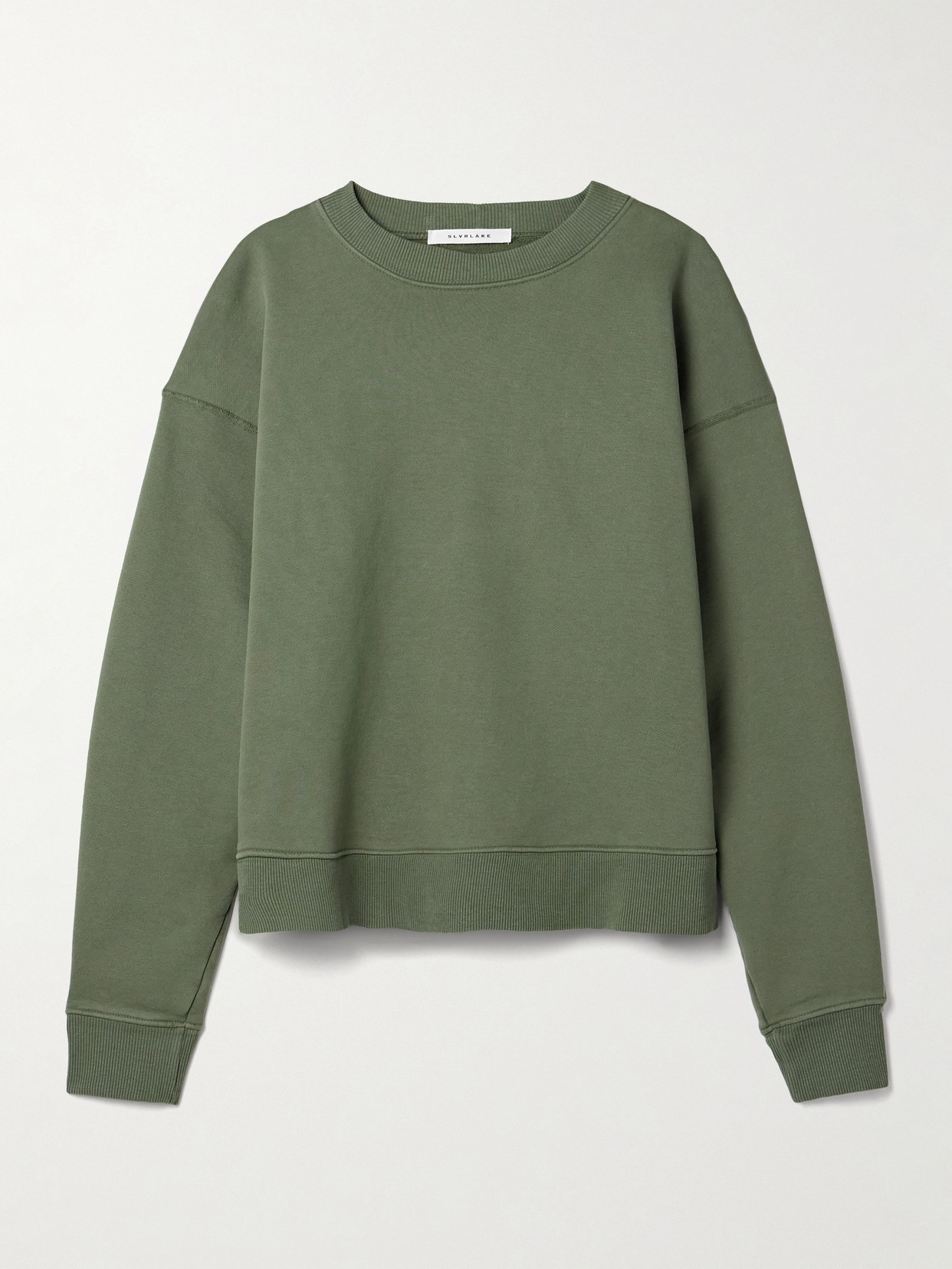 Slvrlake Cotton-jersey Sweatshirt In Green