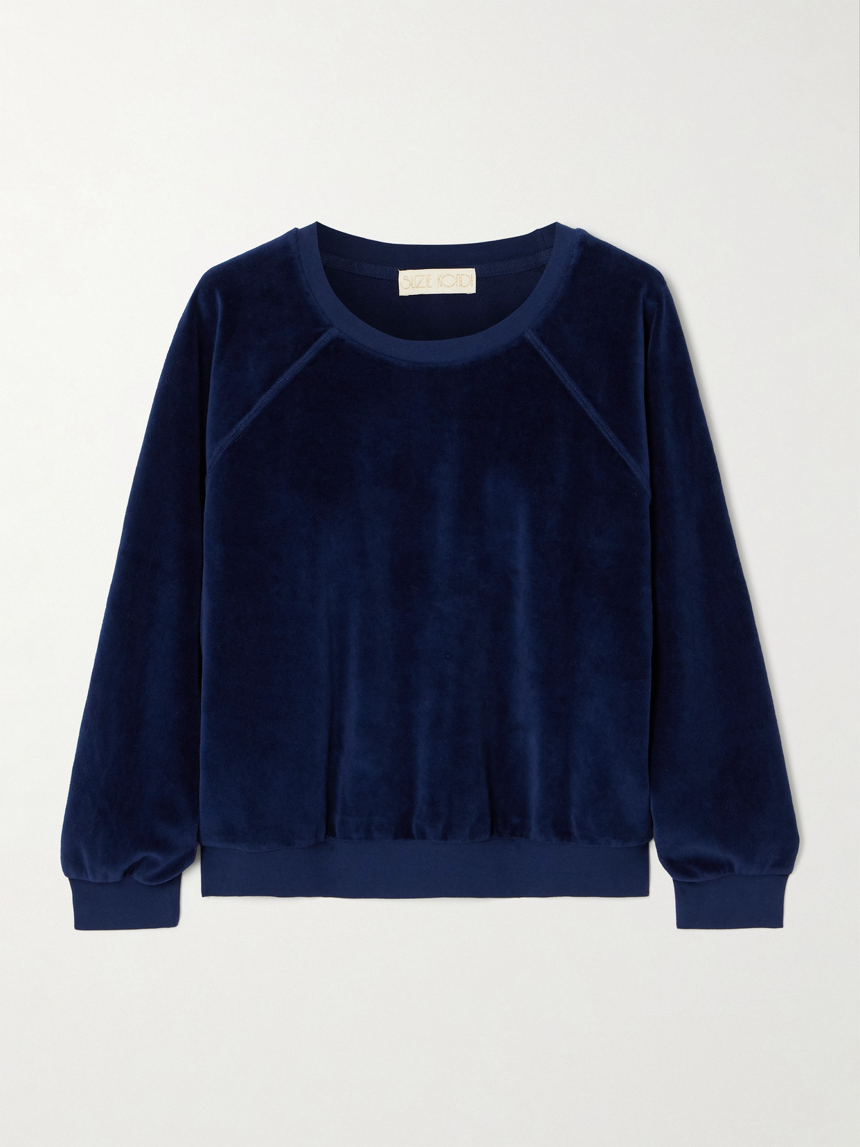 Suzie Kondi Samos Cotton-blend Velour Sweatshirt In Blue