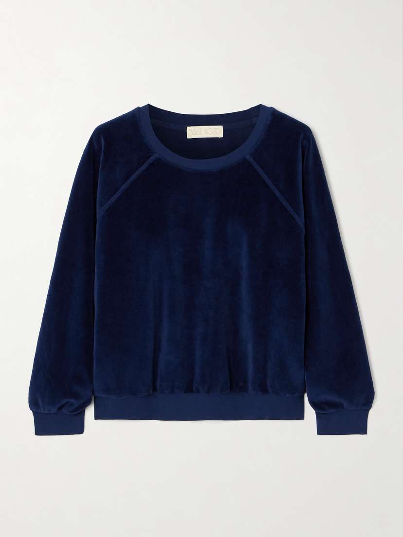 Suzie Kondi Samos Cotton-blend Velour Sweatshirt