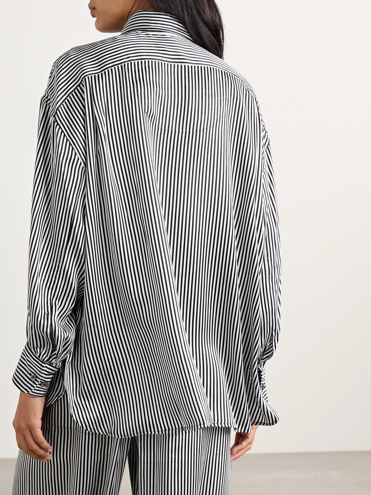 Kappa Striped Silk-Satin Shirt