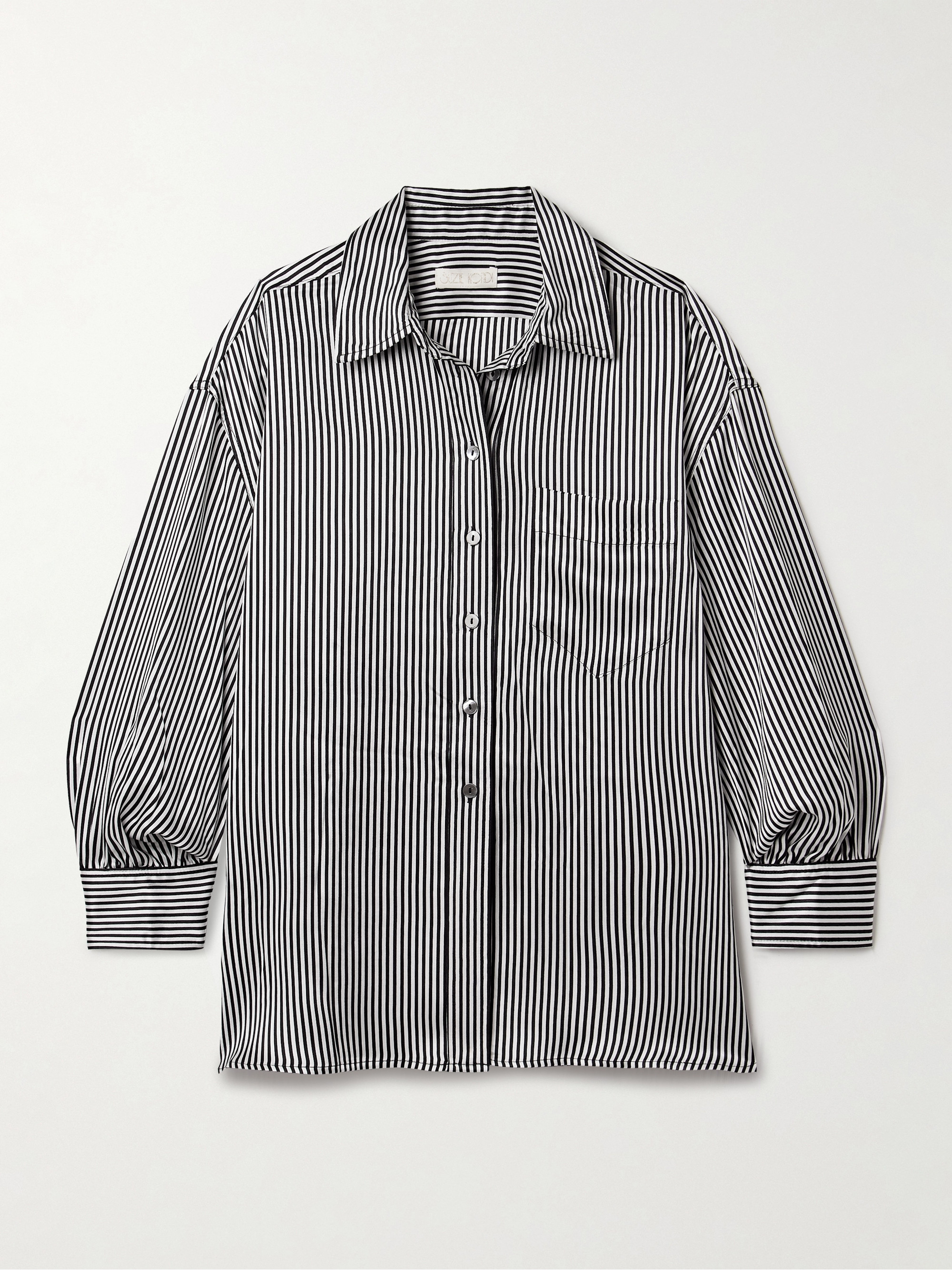 Suzie Kondi Kappa striped silk-satin shirt thumbnail