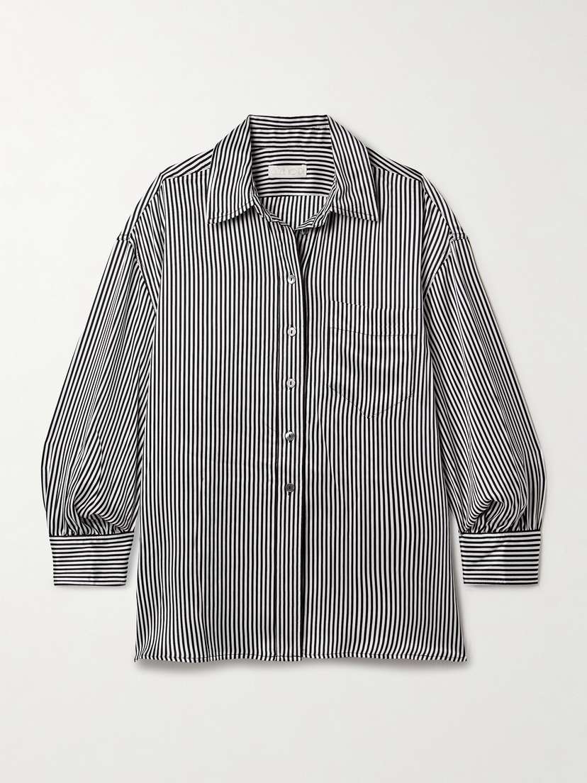 Suzie Kondi Kappa Striped Silk-satin Shirt