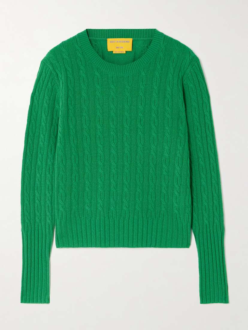 Guest In Residence Twin Cable-knit Cashmere Sweater
