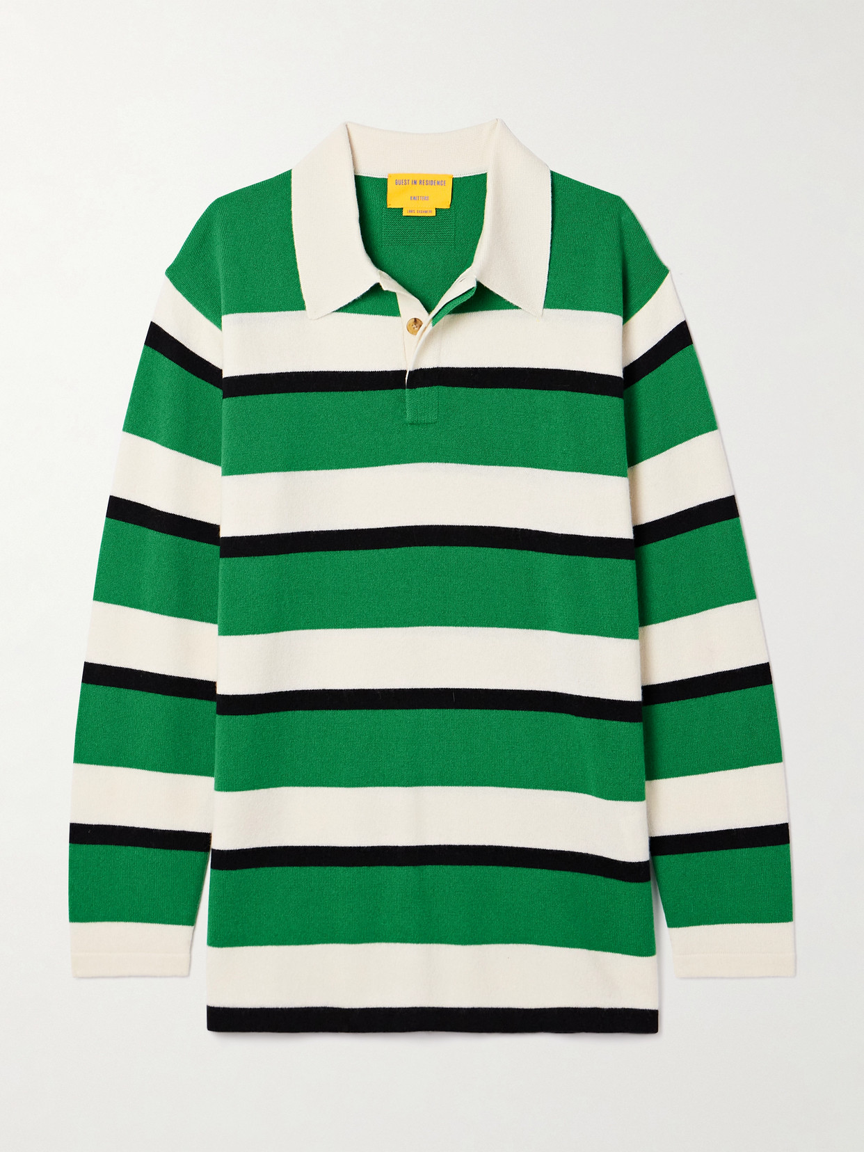 GUEST IN RESIDENCE OVERSIZED STRIPED CASHMERE SWEATER