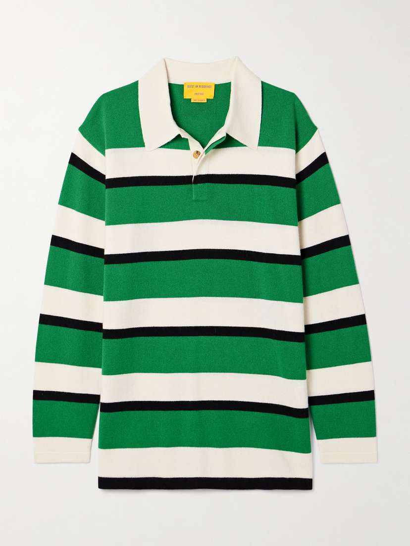 Guest In Residence Oversized Striped Cashmere Sweater