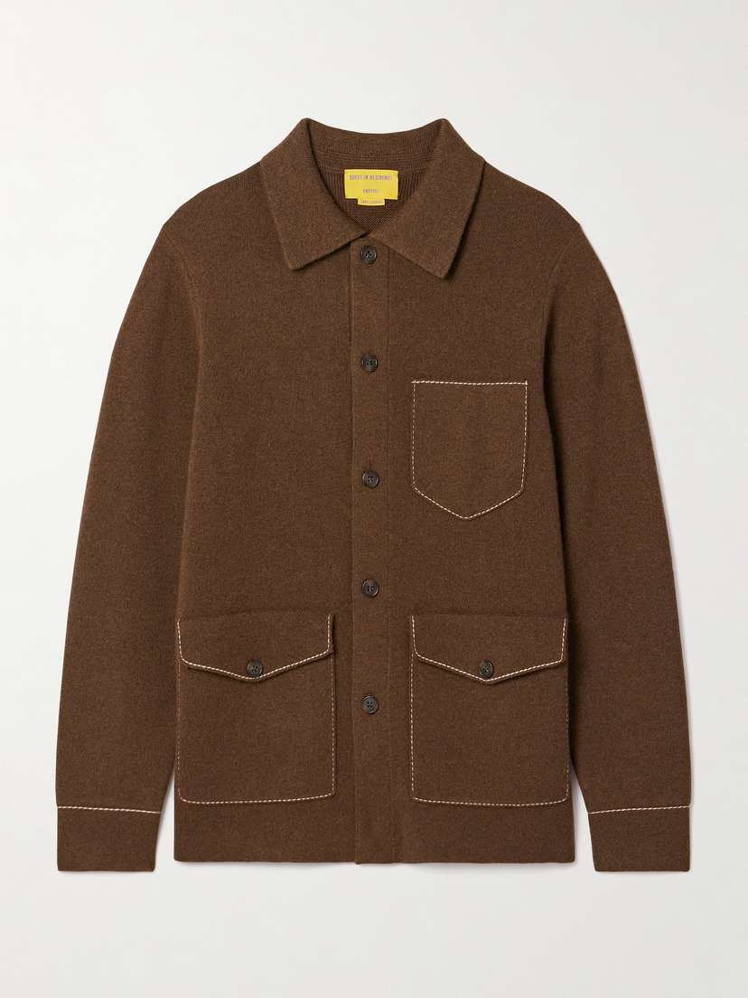 Guest In Residence Industry Oversized Topstitched Cashmere Jacket