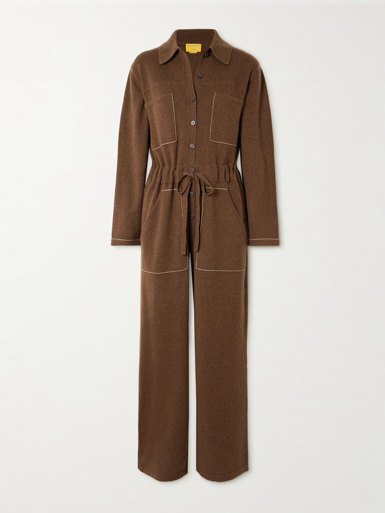 Guest In Residence Everywear Cashmere Jumpsuit In Brown