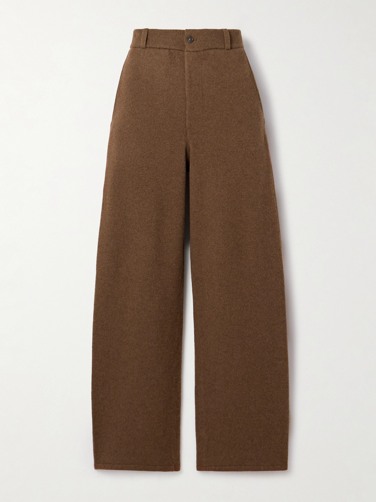 Guest In Residence Cashmere-blend Straight-leg Pants In Brown