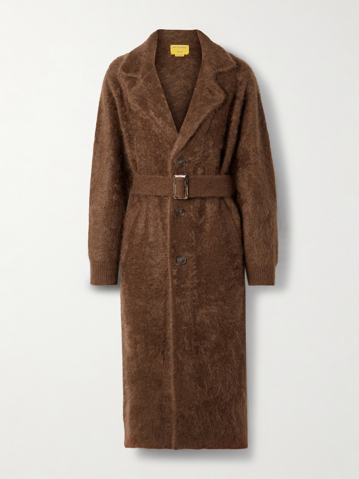 Guest In Residence Grizzly Cashmere Long Belted Coat In Brown