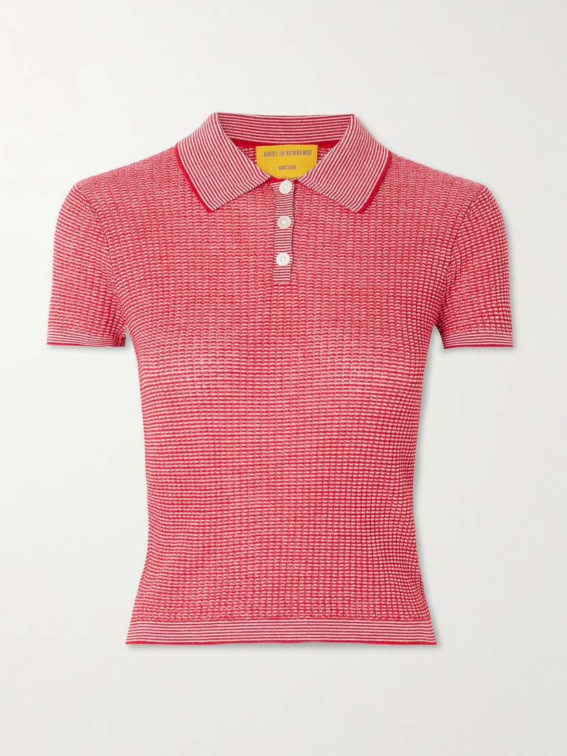 Guest In Residence Ribbed Cashmere Polo Sweater