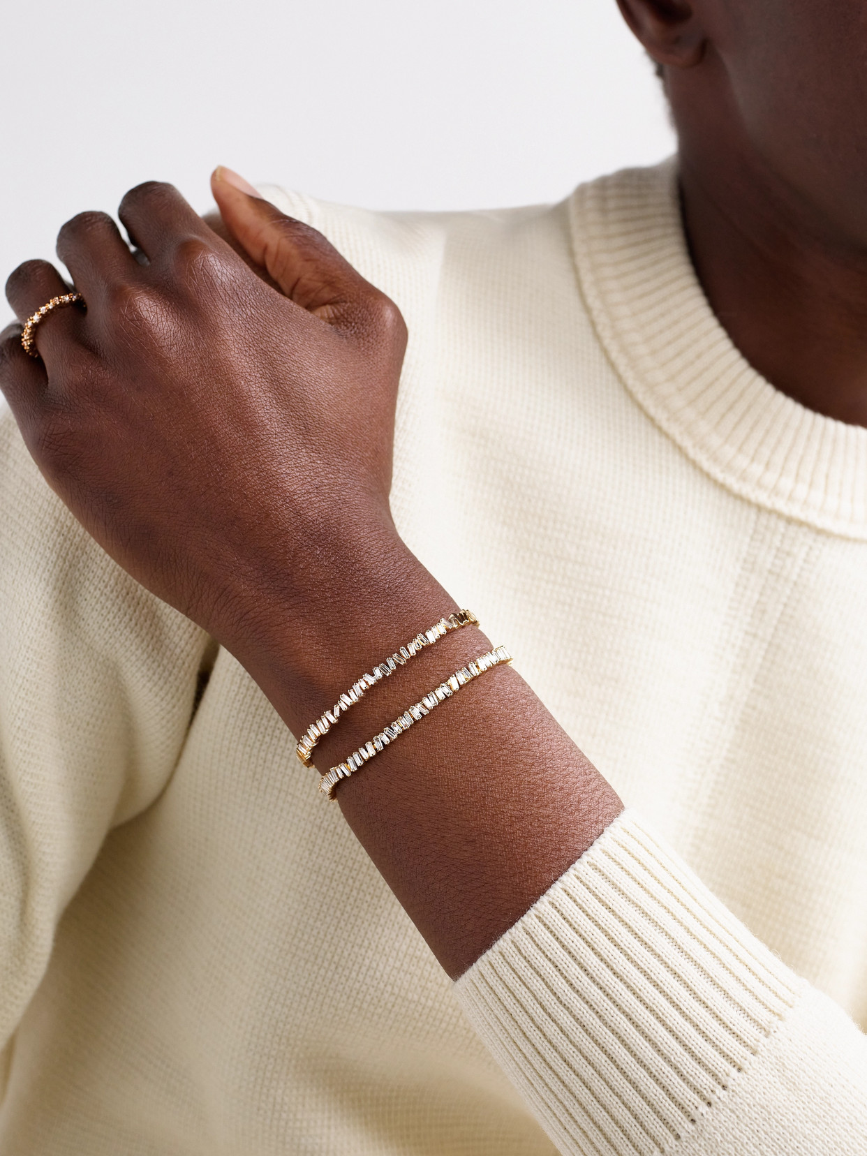 SUZANNE KALAN FIREWORKS 18-KARAT ROSE GOLD DIAMOND BRACELET