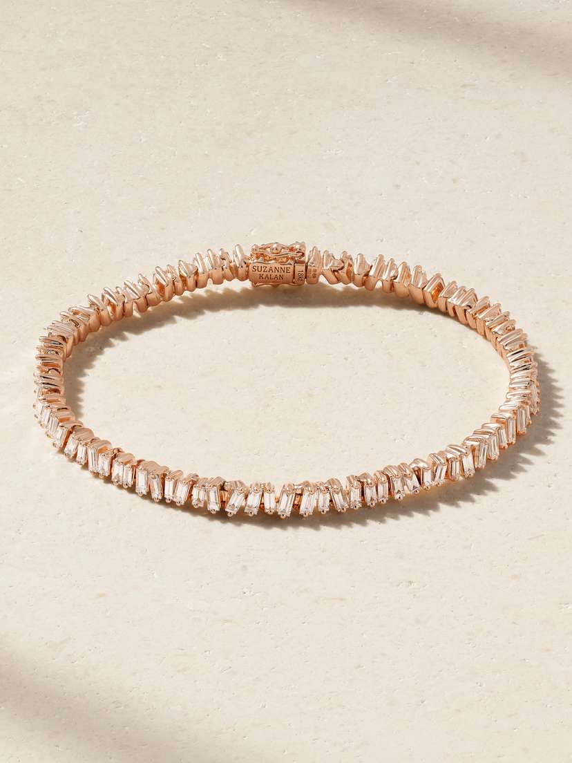 Suzanne Kalan Fireworks 18-karat Rose Gold Diamond Bracelet