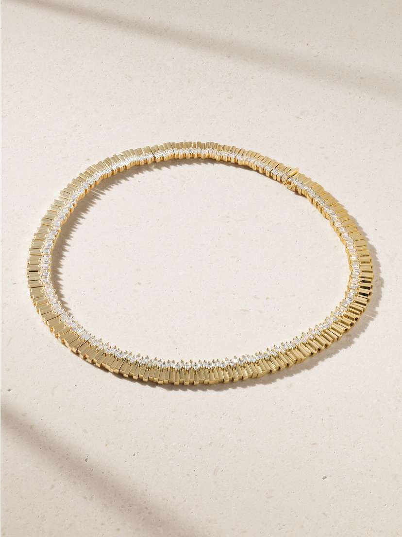 Suzanne Kalan 18-karat Gold Diamond Necklace