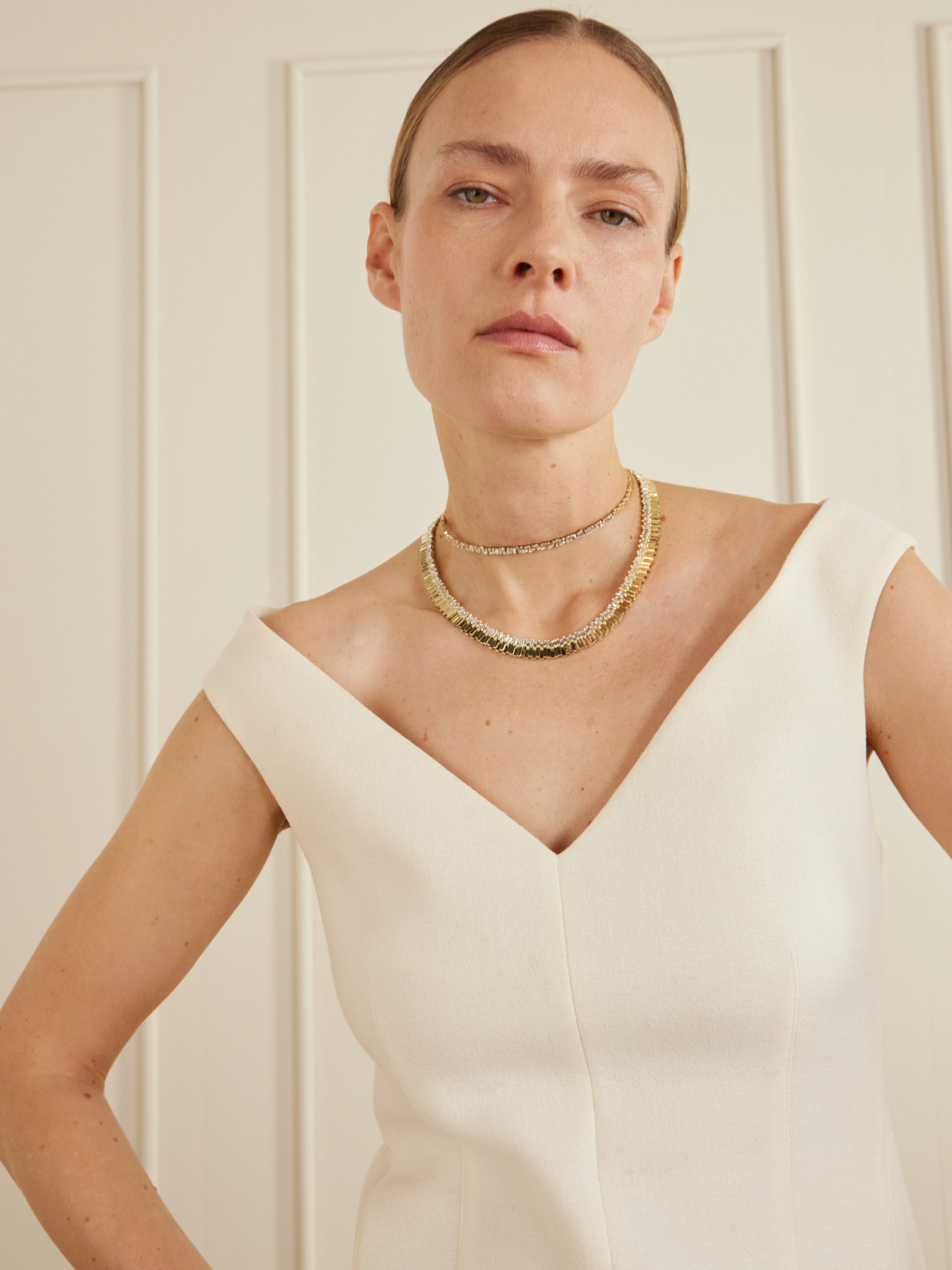 Suzanne Kalan 18-karat Gold Diamond Necklace In Gold